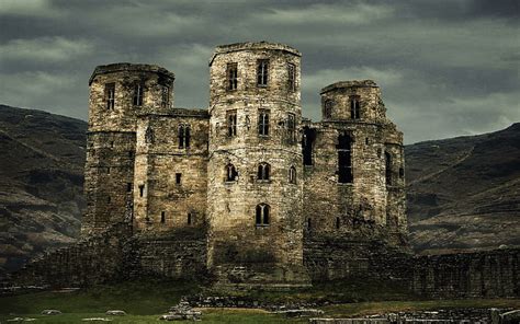 Hd Wallpaper Castle Ruins Gray Brick Castle Castles Travel Decay