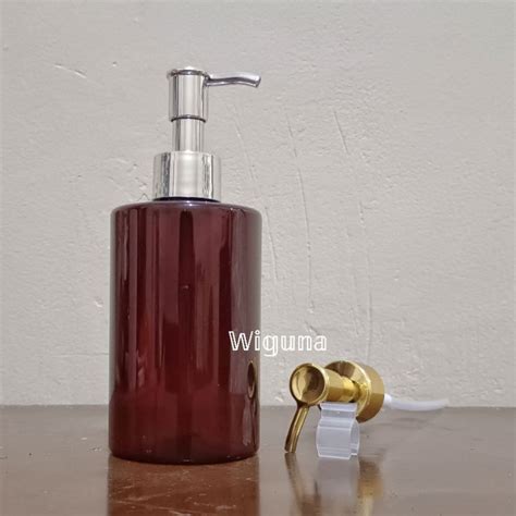 Jual Botol Pump 250ml Amber Botol PET 250ml Coklat Tutup Pump Luxury