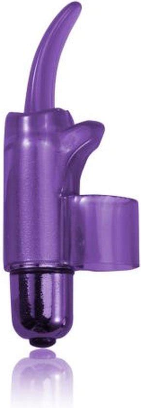 PowerBullet Tingling Tongue Bullet Vinger Vibrator Paars Dildo Vibrator Penis Bol