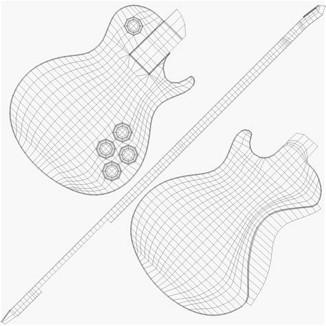 Guitarra El Ctrica Modelo D Fbx Obj Max Ma Free D