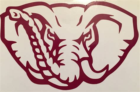 Alabama Elephant Decal Alabama Football Elephant Yeti | Etsy