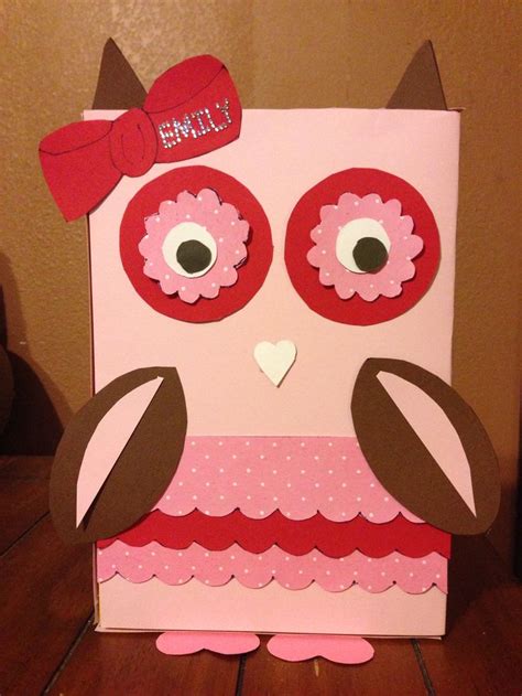 Owl Valentine S Box Owl Valentines Valentine Card Box Valentine Box