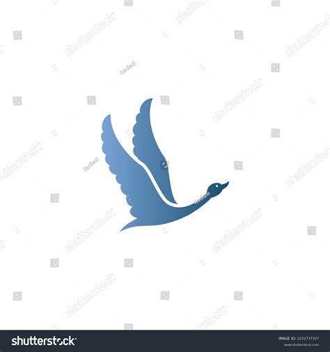 Flying Swan Vector Illustration Iconsymbol Logo Stock Vector Royalty