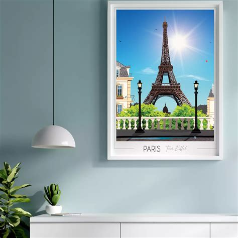 Affiche Paris Tour Eiffel Poster D Coration Murale Foliove