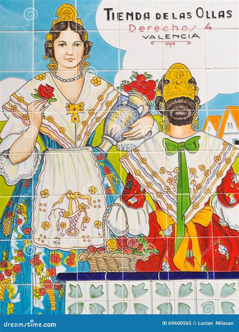 Tiled Street Sign in Valencia Editorial Image - Image of paint, sign