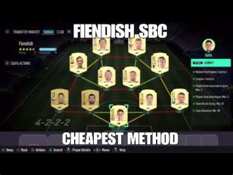 FIENDISH SBC CHEAPEST METHOD No Loyalty FIFA 21 League And Nation