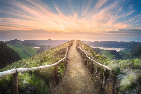 View Of Lagoa And Ponta Delgada, Sao Miguel Island, Azores Stock Photo ...