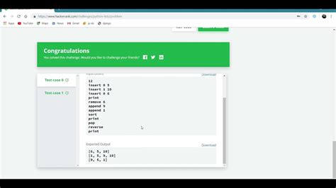 Lists Hackerrank Python Youtube