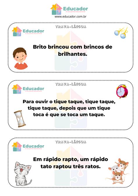 Trava Lingua Infantil Facil - Trava lingua infantil fácil e divertido - Educador