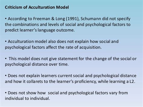 Acculturation model