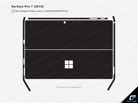 Surface Pro 7 2019 Skin Template Cut File Vector