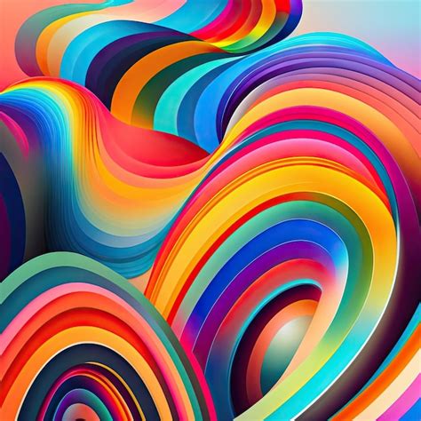 Premium Ai Image Colorful Gradient Rainbow Spectrum Painting Illustration