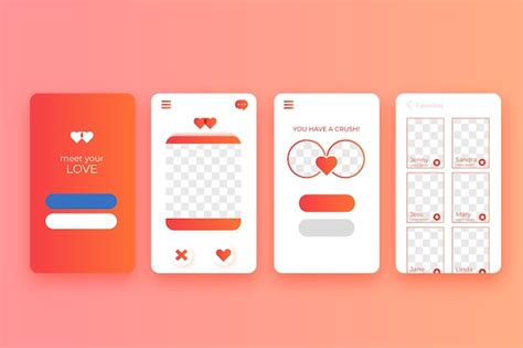 Free Vector Dating App Interface Concept