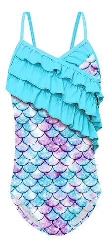 Traje De Baño Sirena Niñas Bikini Natación Meses sin interés
