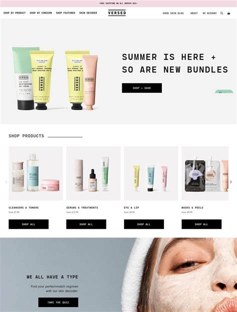 Versed | eCommerce Website Design Gallery & Tech Inspiration