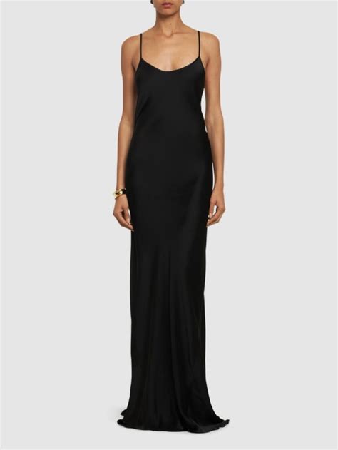 Cami Open Back Satin Midi Slip Dress Victoria Beckham Women