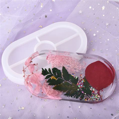 Coaster Resin Mold Resin Tray Silicone Molds Oval Ashtray Etsy