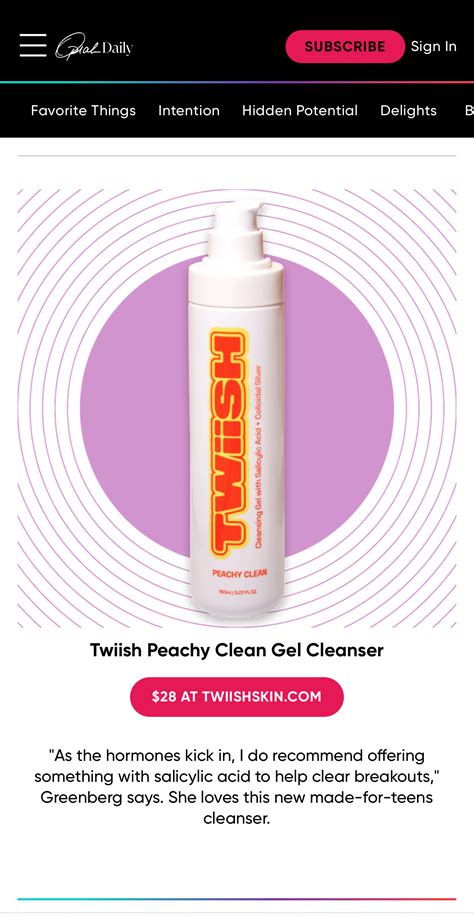 OprahDaily.com Names TWiiSH Peachy Clean Gel Cleanser One the Best Makeup Gifts for Tweens ...