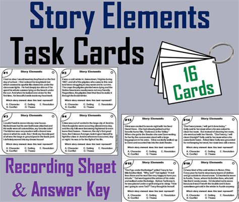 Story Elements Task Cards | Teaching Resources