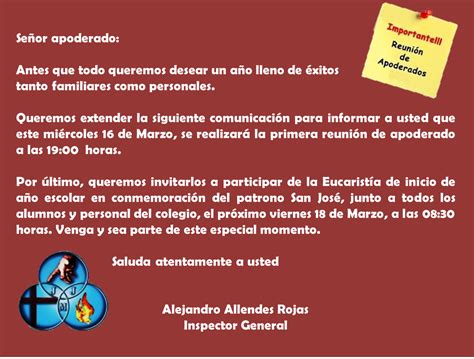 Comunicaci N Para Reuni N De Apoderado Colegio Mar A Reina Isla De Maipo