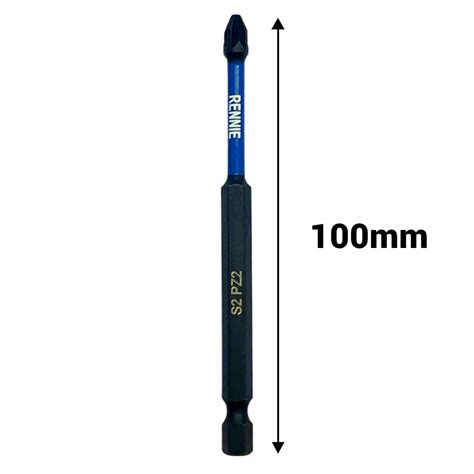 PZ2 100mm Long Impact Duty Screwdriver Drill Driver Bits Pozidriv Pozi