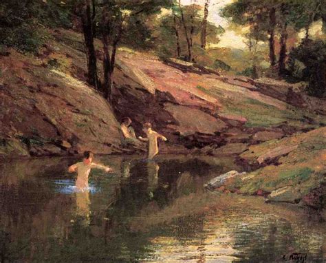 The Swimming Hole Edward Potthast Oil Painting Klimt Paintings Art