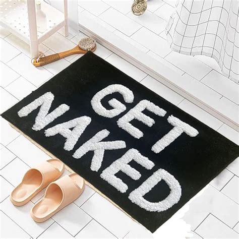 Amazon Zeeinx Get Naked Bath Mat Cute Bathroom Rugs Non Slip