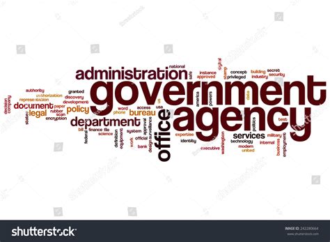 government agency word cloud concept office stock illustration  shutterstock