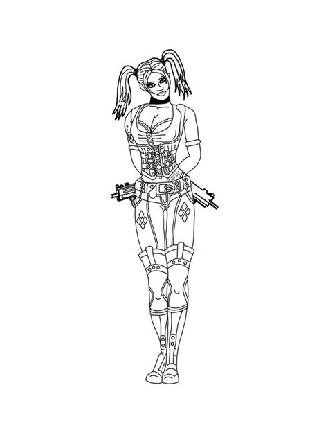 Harley Quinn Coloring Pages Harley Quinn Coloring Pages Harley