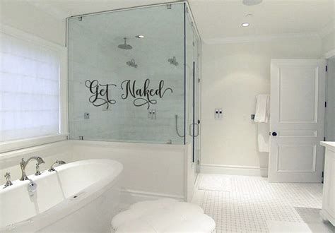 Get Naked V2 Large Bathroom Bedroom Décor Wall Decal Funny Etsy