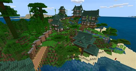 Ancient Japan Survival Jungle Pe Bedrock Minecraft Map