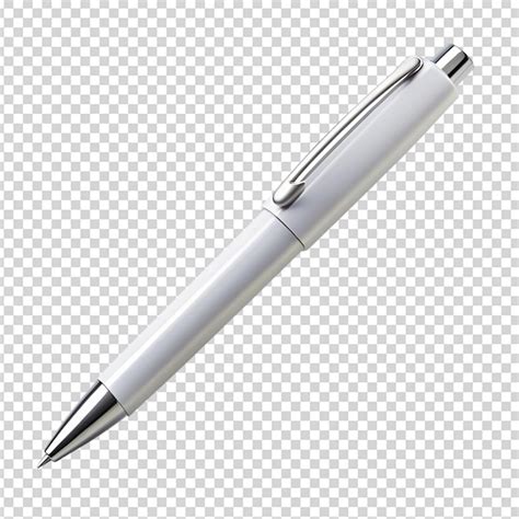 White Ballpoint Pen Isolated On White Background Premium Ai Generated Psd