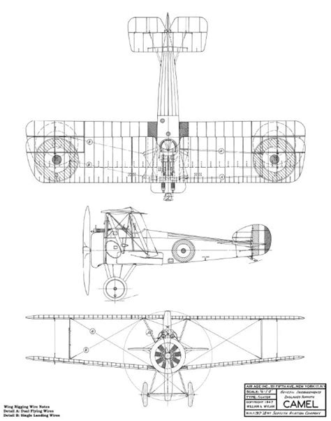 1 4 Scale Sopwith Camel Plans Sopwith Camel And Pup Blueprints