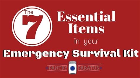 7 Essential Items in your Emergency Survival Kit (with Infographic ...