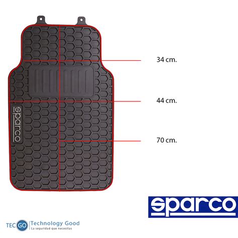 PISO 3 PIEZAS SPARCO ROJO PVC TAPIZ PROTECTOR SUELO TECGO