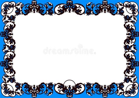 Black decorative frame stock illustration. Illustration of white - 14178384