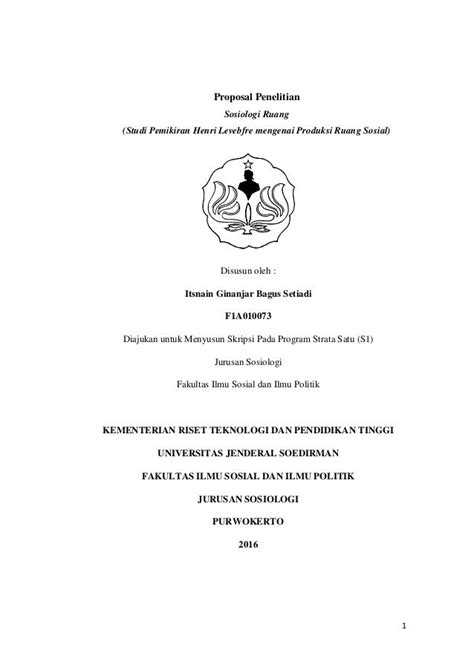 17 Contoh Proposal Penelitian Sosial Sosiologi Contoh Proposal