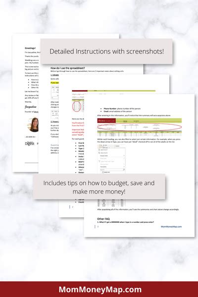 Christmas Party Guest List Tracker Excel Spreadsheet – Mom Money Map