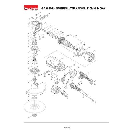 Makita Spare Parts For Angle Grinder GA9030R