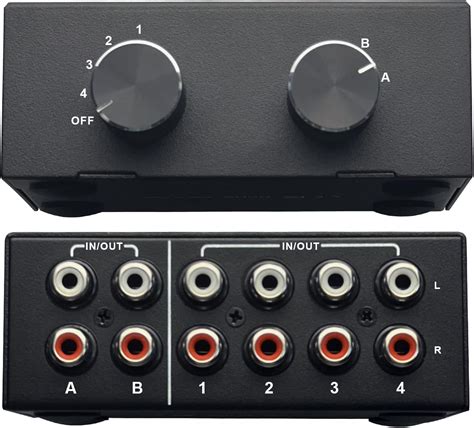 Solupeak 3 In 1 Out Rca Stereo Audio Source Switcher Switch Signal Selector Splitter