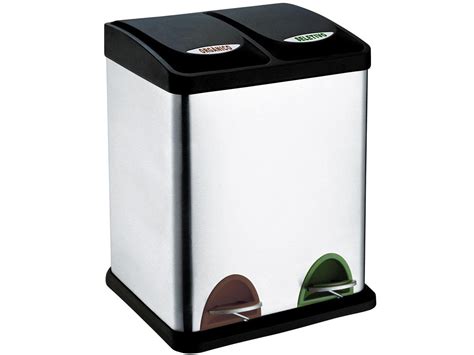 Lixeira Inox Seletiva Pedal L Brinox Decorline