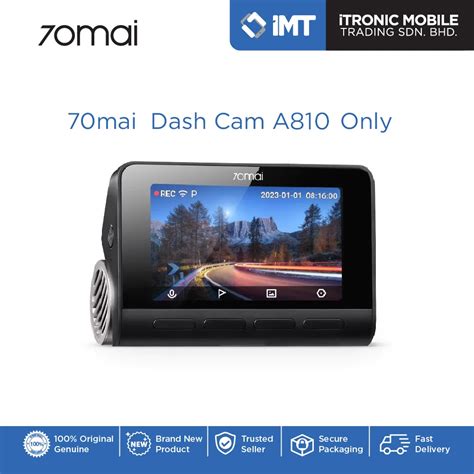 70mai Dash Cam 4K A810 with RC12 Rear Camera | IMX678 Sony Image Sensor ...