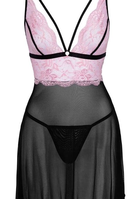 COTTELLI DOORSCHIJNEND KANT GAAS LINGERIE JURK Cocolamar Be