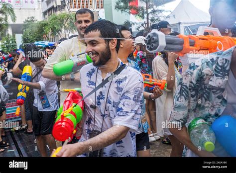 siam square bangkok thailand apr   songkran festival