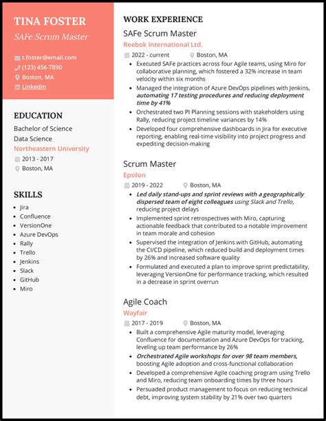 11 Scrum Master Resume Examples For 2024