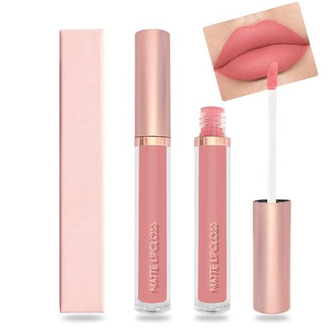 Nude Pink Lip Glaze Lip Gloss Moisturizing Pink Liquid Lipstick Lip Makeup Nude Lip Gloss