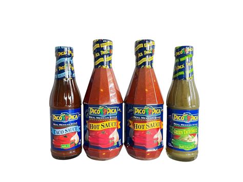 Amazon The Stocked Pantry Pico Pica Hot Sauce Lovers Variety Pack Pack Of 4 Includes 2