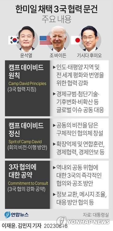 한미일 정상 3자 협의 공약 채택공동 위협에 적시 공조종합 나무뉴스