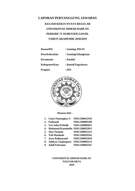 Pdf Laporan Pertanggung Jawaban Eprints Uad Ac Ideprints Uad Ac Id