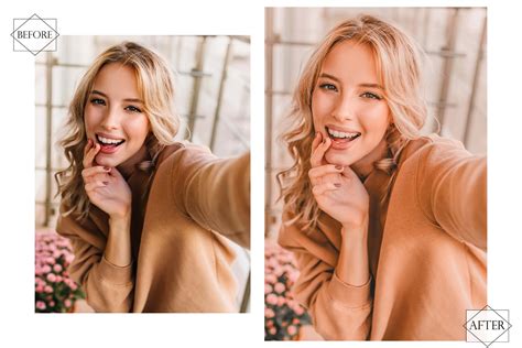 Peachy Babe Photoshop Actions Bright ACR Preset Orange Filter